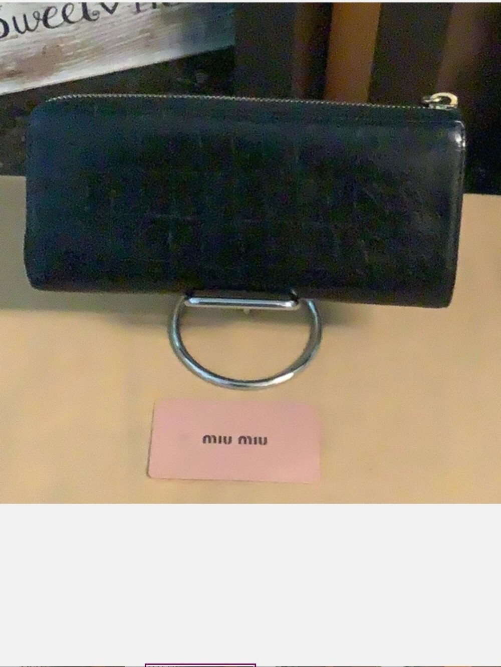 Miu Miu black long wallet with authenticity card included
